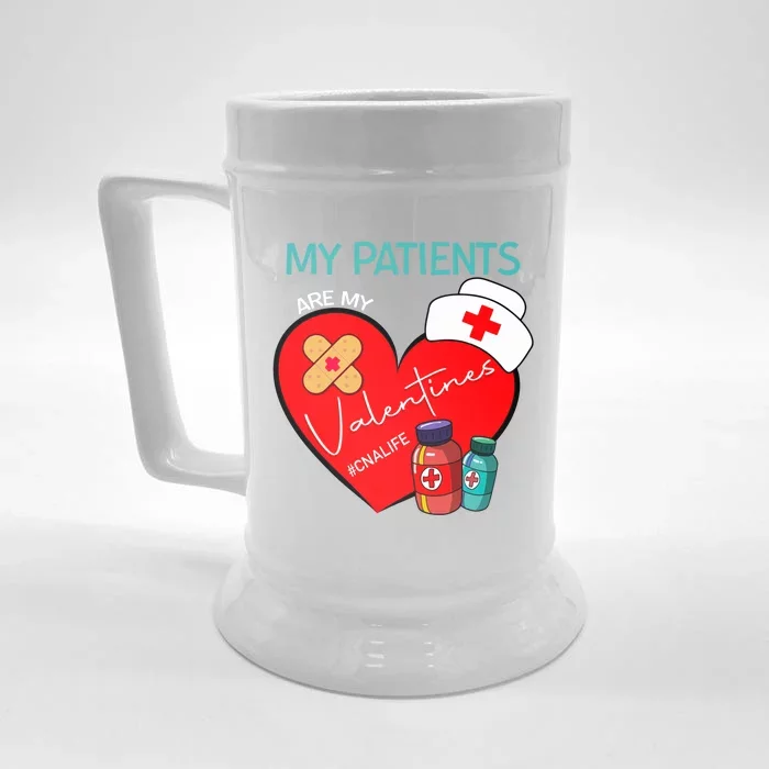 My Patients Are My Valentines #Cnalife Nurse Love Gift Front & Back Beer Stein