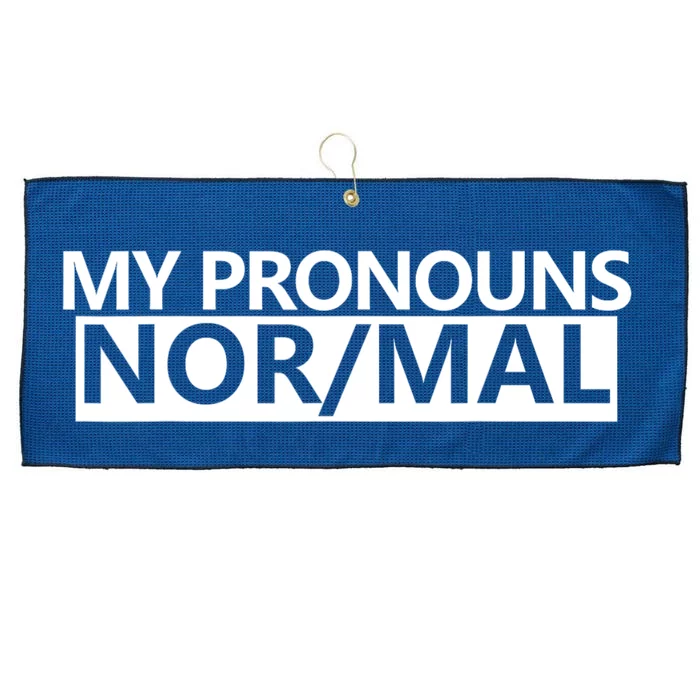 My Pronouns Are Nor/mal Funny Large Microfiber Waffle Golf Towel