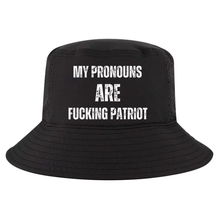 My Pronouns Are Fucking Patriot Pronouns Cool Comfort Performance Bucket Hat