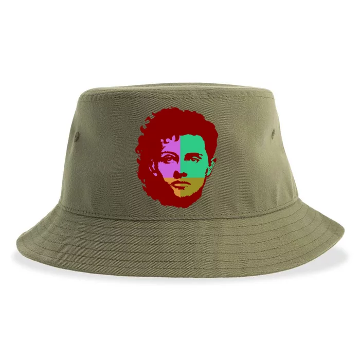 Modern Pop Art Nonbinary Lgbtq Colorful Equality Gift Sustainable Bucket Hat