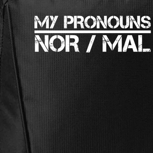 My Pronouns Are Nor/mal Funny City Backpack