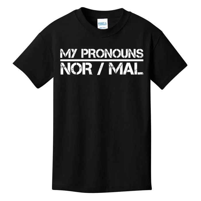 My Pronouns Are Nor/mal Funny Kids T-Shirt