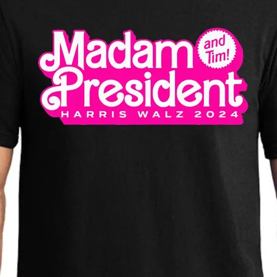 Madam President And Tim Harris & Tim Walz 2024 Pajama Set