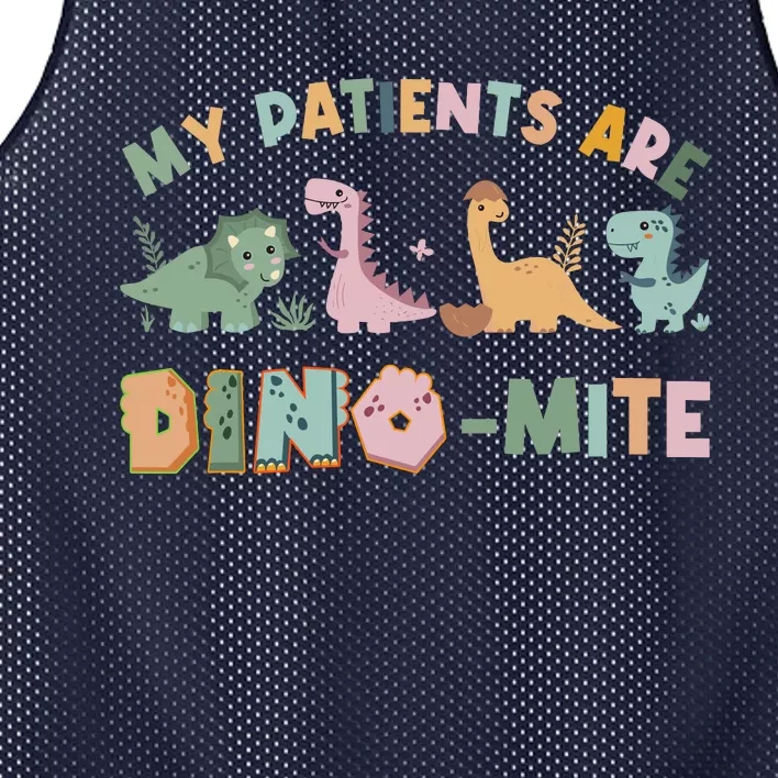 My Patients Are Dinomite Child Life Specialists Dinosaur Mesh Reversible Basketball Jersey Tank