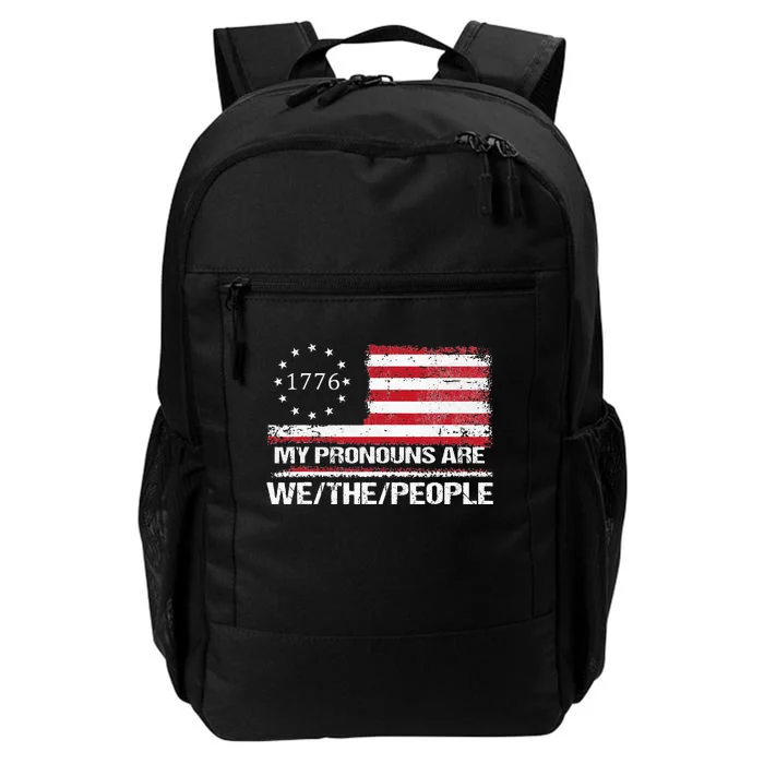 My Pronouns Are We The People American Flag Daily Commute Backpack