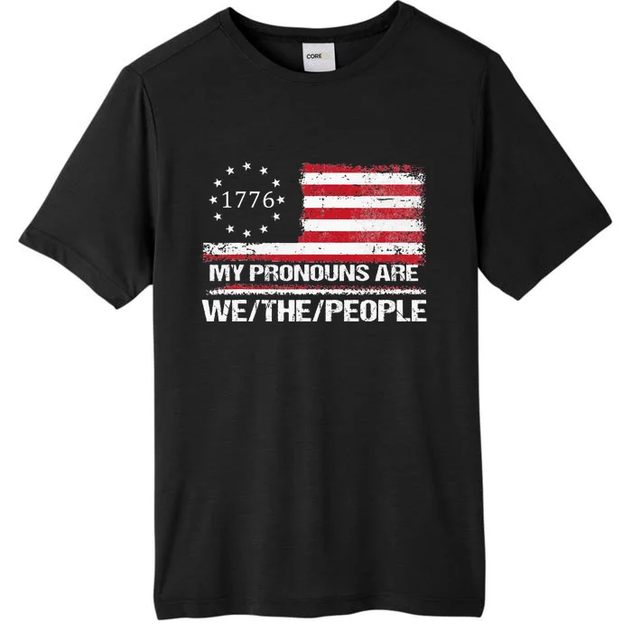 My Pronouns Are We The People American Flag ChromaSoft Performance T-Shirt