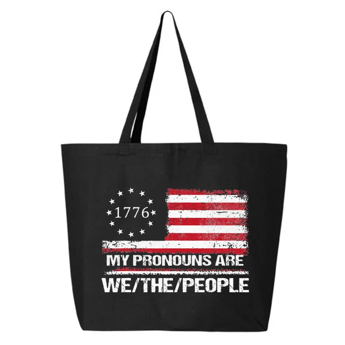 My Pronouns Are We The People American Flag 25L Jumbo Tote