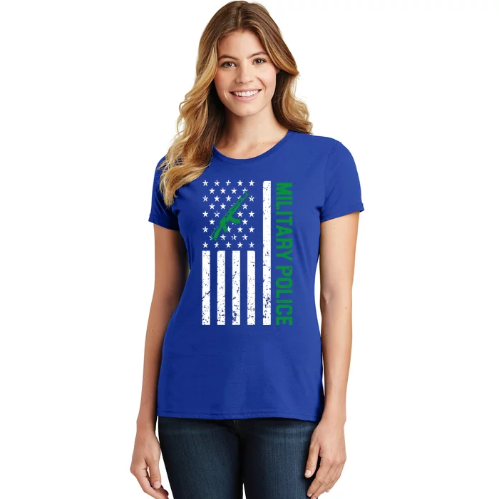 Military Police American Flag Law Enforcet Support Cute Gift Women's T-Shirt