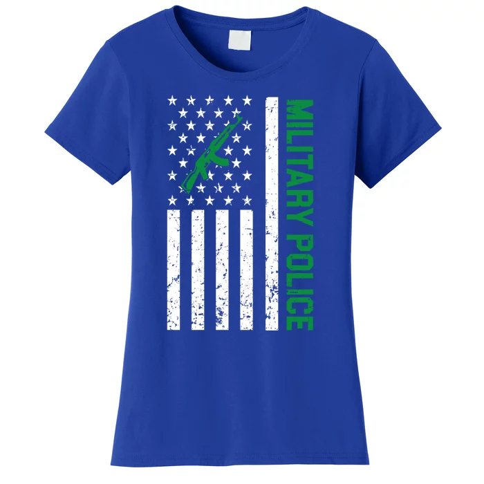 Military Police American Flag Law Enforcet Support Cute Gift Women's T-Shirt