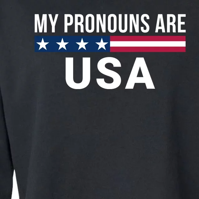 My Pronouns Are USA We The People 1776 USA Flag 4th Of July We The People Cropped Pullover Crew