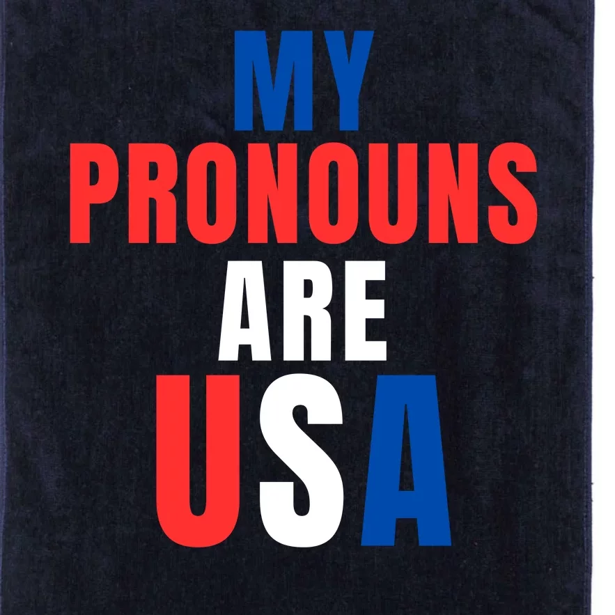 My Pronouns Are USA We The People 4th Of July Men Women We The People 1776 Platinum Collection Golf Towel