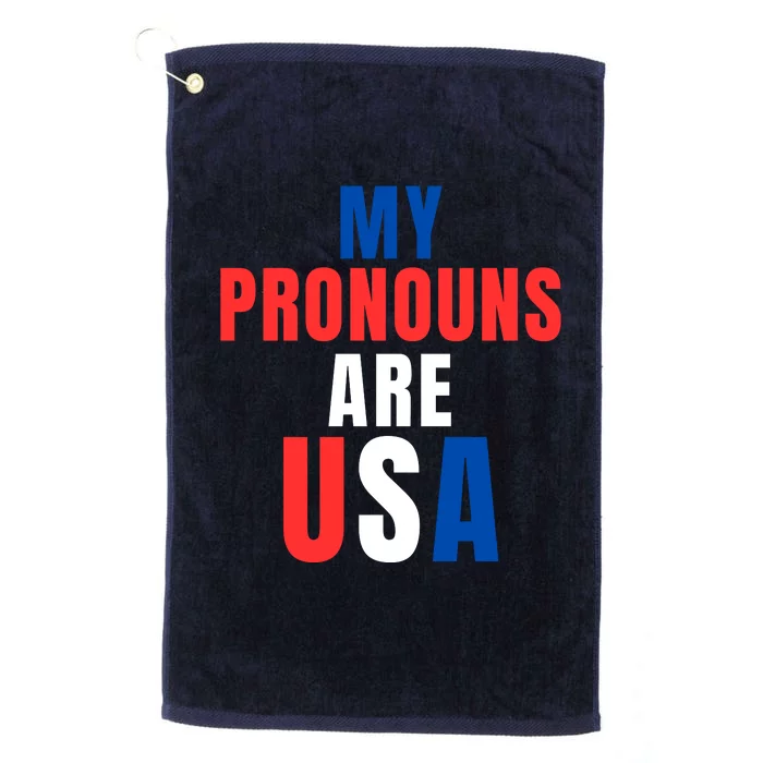 My Pronouns Are USA We The People 4th Of July Men Women We The People 1776 Platinum Collection Golf Towel