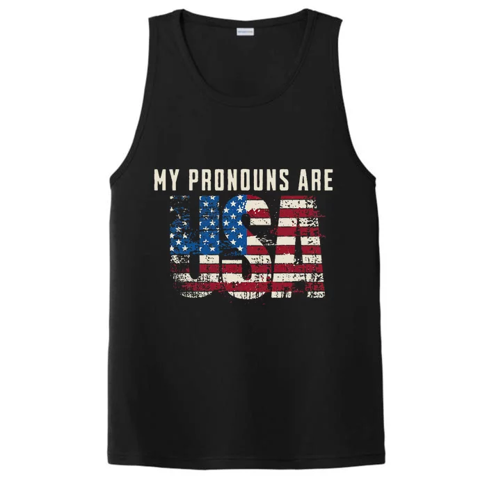 My Pronouns Are USA Performance Tank