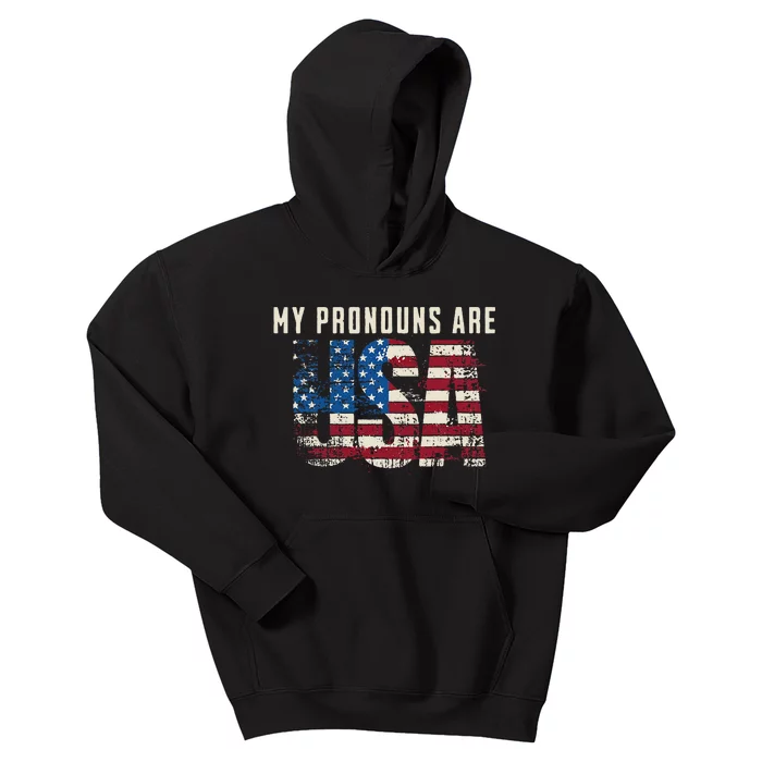 My Pronouns Are USA Kids Hoodie