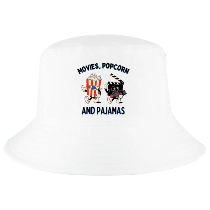 Movies Popcorn And Pajamas Popcorn Movie Night Cool Comfort Performance Bucket Hat