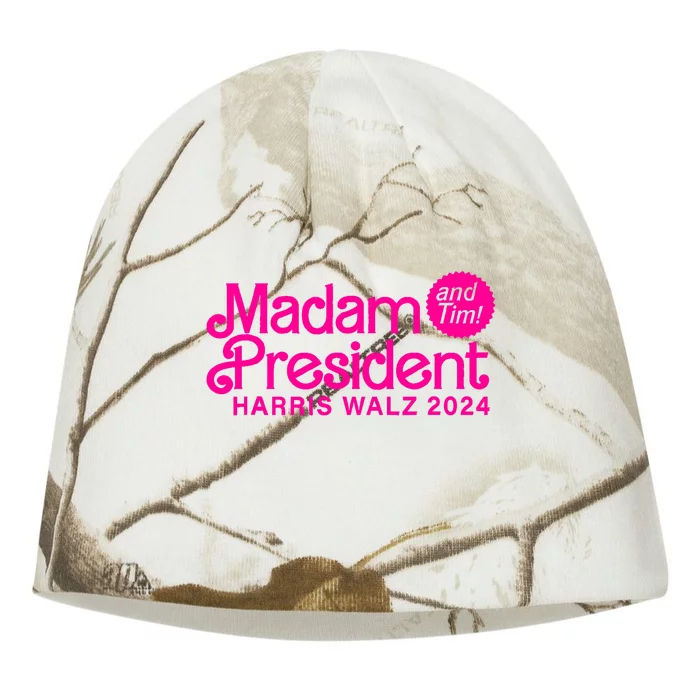 Madam President And Tim Harris & Tim Walz 2024 Kati - Camo Knit Beanie