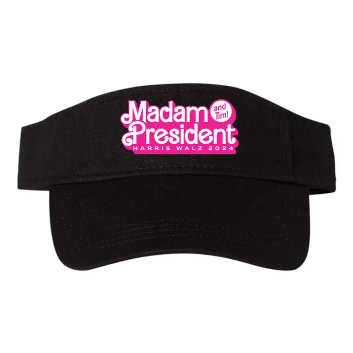 Madam President And Tim Harris Tim Walz 2024 Valucap Bio-Washed Visor