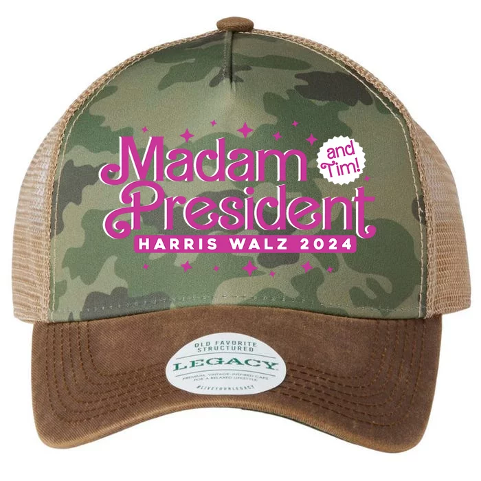 Madam President And Tim : Kamala Harris And Tim Walz 2024 Legacy Tie Dye Trucker Hat