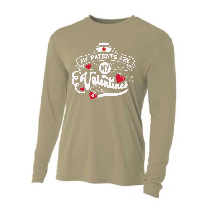 My Patients Are My Valentines RN Nurse Valentine's Day Love Cooling Performance Long Sleeve Crew