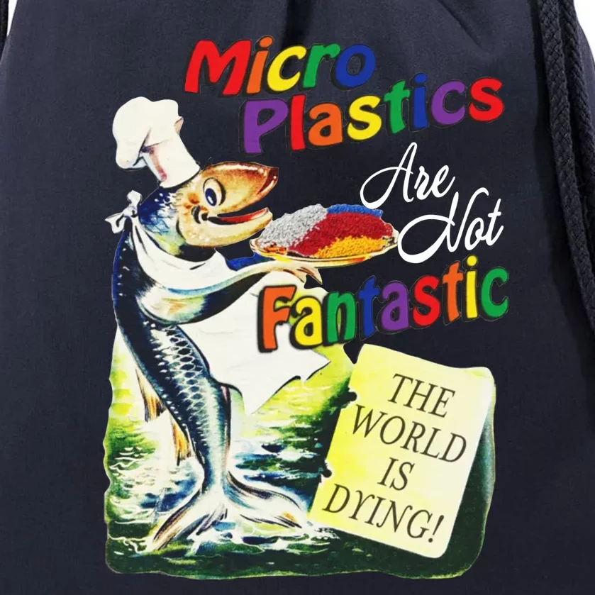 Micro Plastics Are Not Fantastic The World Is Dying Drawstring Bag