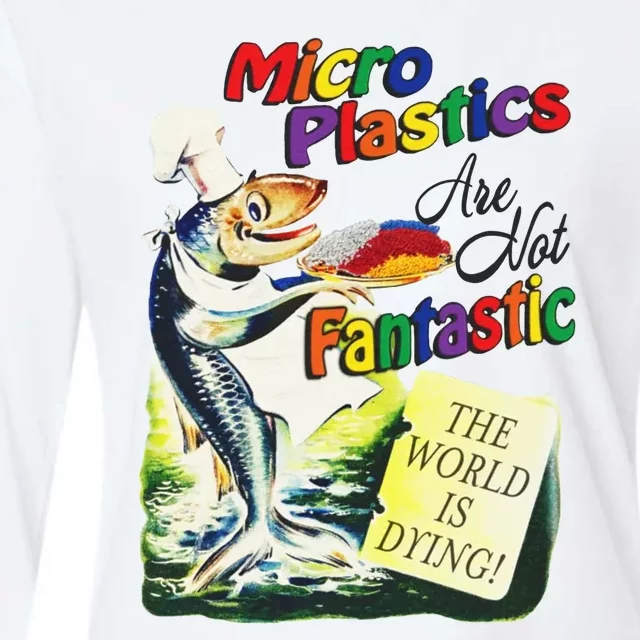 Micro Plastics Are Not Fantastic The World Is Dying Womens Cotton Relaxed Long Sleeve T-Shirt