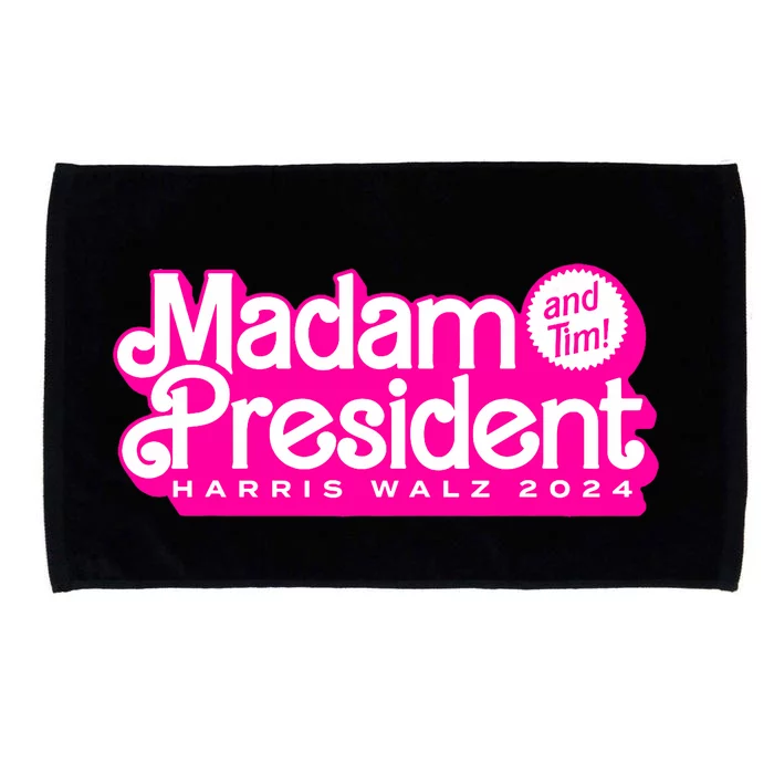 Madam President And Tim Harris & Tim Walz 2024 Microfiber Hand Towel