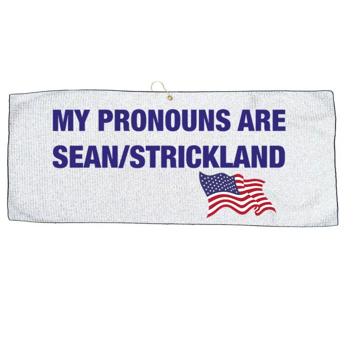 My Pronouns Are Sean Strickland Large Microfiber Waffle Golf Towel