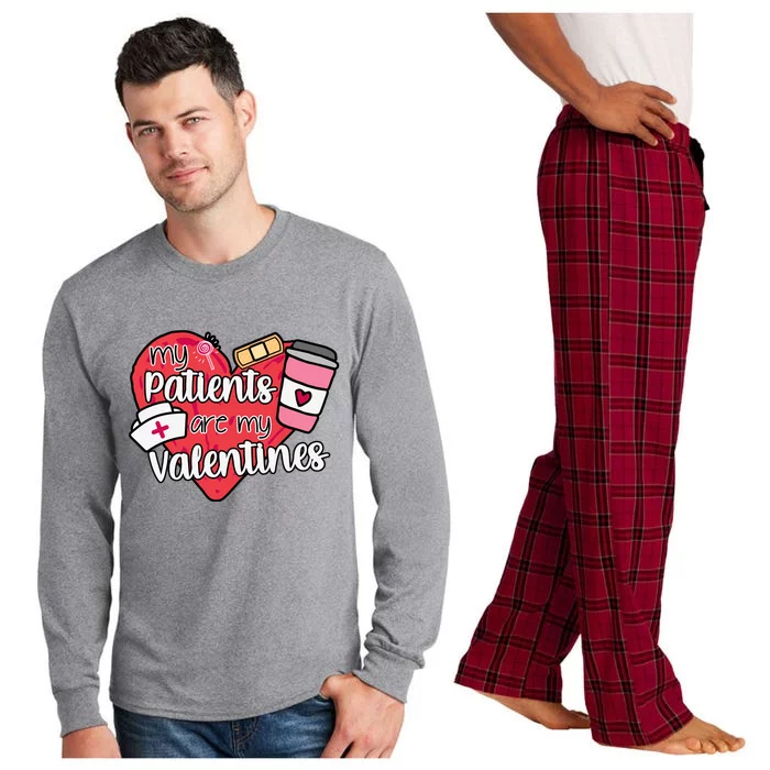 My Patients Are My Valentines Cute Nurse Long Sleeve Pajama Set