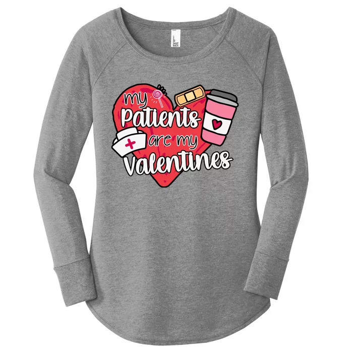 My Patients Are My Valentines Cute Nurse Women's Perfect Tri Tunic Long Sleeve Shirt