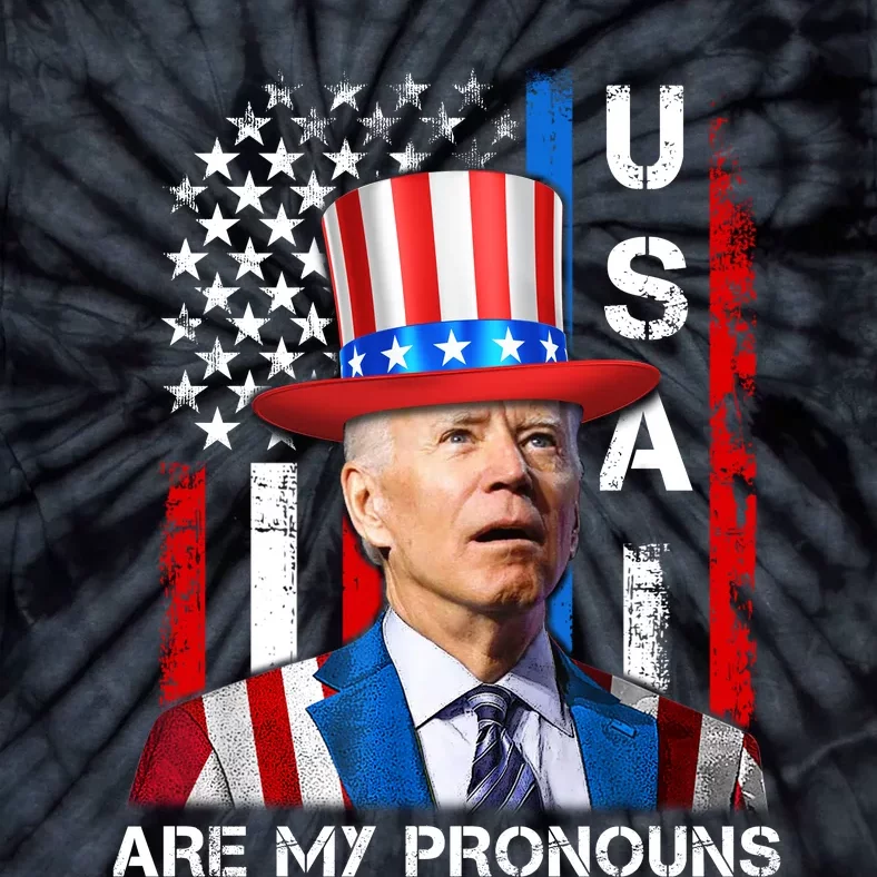 My Pronouns Are USA Joe Biden 4th Of July US American Flag Tie-Dye T-Shirt