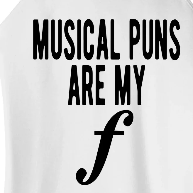 Musical Puns Are My Forte Band Instrument Fun Music Women’s Perfect Tri Rocker Tank