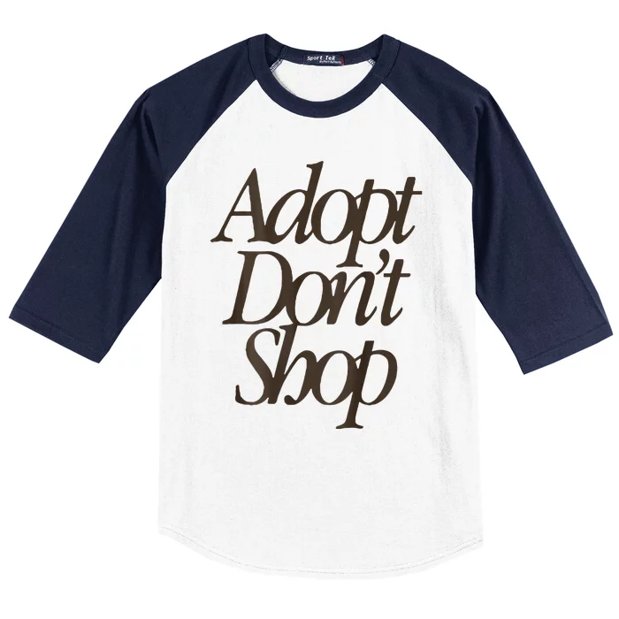 Miss Peaches Adopt Don’T Shop Baseball Sleeve Shirt