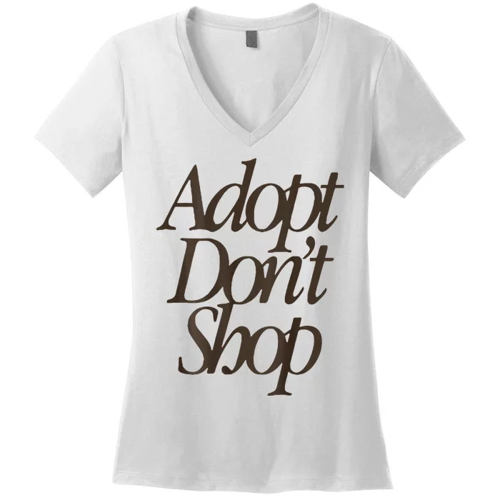 Miss Peaches Adopt Don’T Shop Women's V-Neck T-Shirt