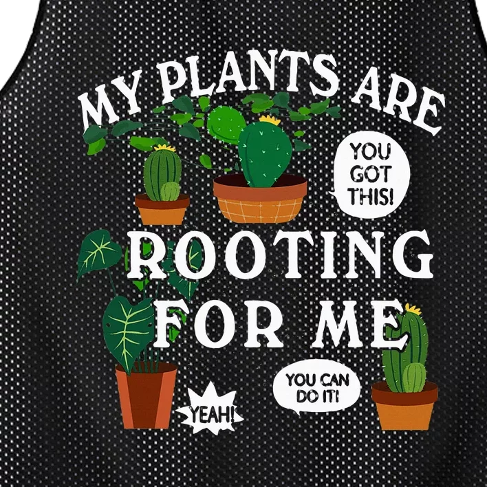 My Plants Are Rooting For Me Plant Funny Gardening Gardener Mesh Reversible Basketball Jersey Tank