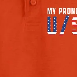 My Pronouns Are Usa Apparel Dry Zone Grid Performance Polo