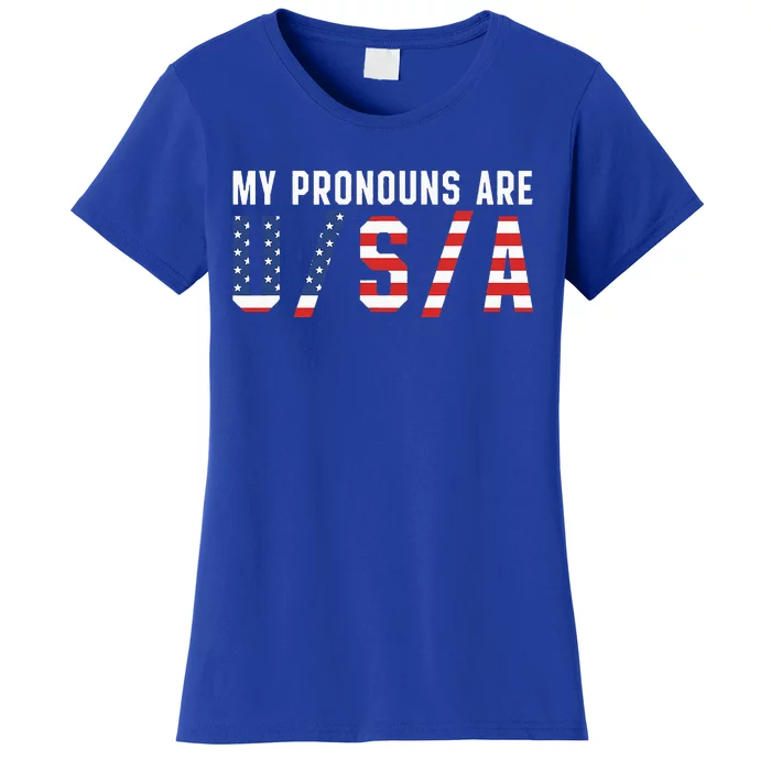 My Pronouns Are Usa Apparel Women's T-Shirt