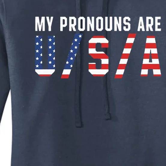 My Pronouns Are Usa Apparel Women's Pullover Hoodie