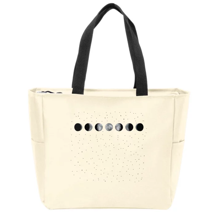 Moon Phases Astronomy Zip Tote Bag