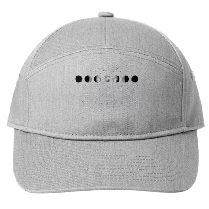 Moon Phases Astronomy 7-Panel Snapback Hat