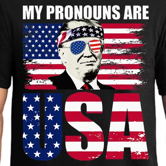 My Pronouns Are Usa Donald Trump Patriotic Pajama Set