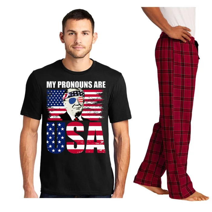 My Pronouns Are Usa Donald Trump Patriotic Pajama Set