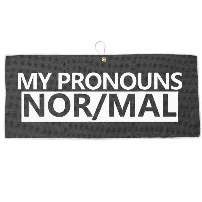 My Pronouns Are Nor Mal Large Microfiber Waffle Golf Towel