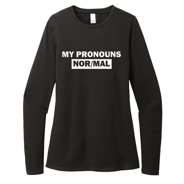 My Pronouns Are Nor Mal Womens CVC Long Sleeve Shirt