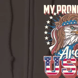 My Pronouns Are Usa Funny American Saying Full Zip Hoodie