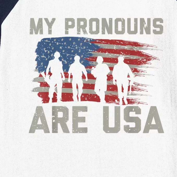 My Pronouns Are Usa Baseball Sleeve Shirt