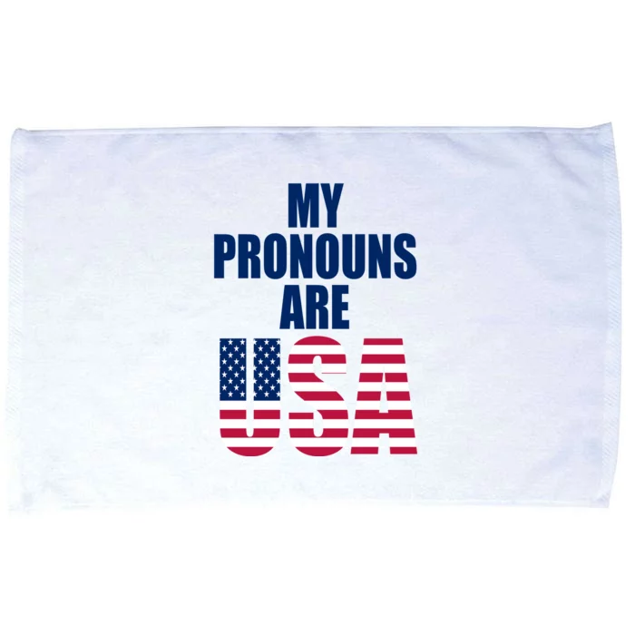 My Pronouns Are USA Patriotic Microfiber Hand Towel