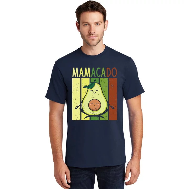 Mamacado Pregnancy Avocado Yoga Meditation Cute Mother's Day Tall T-Shirt