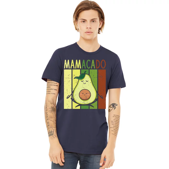 Mamacado Pregnancy Avocado Yoga Meditation Cute Mother's Day Premium T-Shirt