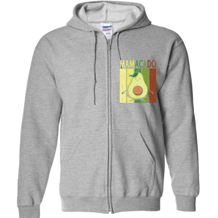 Mamacado Pregnancy Avocado Yoga Meditation Cute Mother's Day Full Zip Hoodie