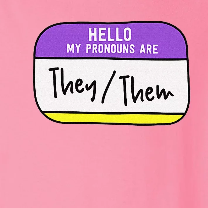 My Pronouns Are They Them Gender Pride Lgbt Toddler Long Sleeve Shirt